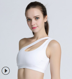 One-shoulder Yoga sports bra