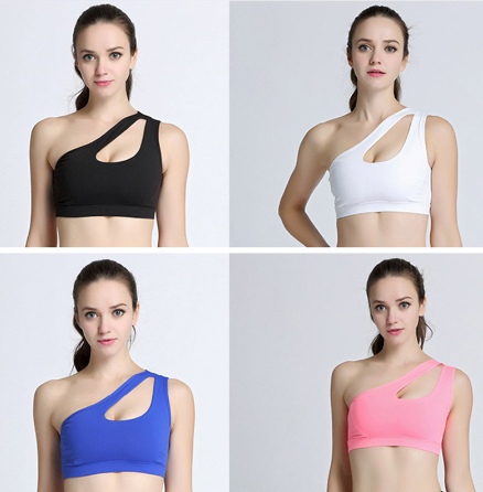 One-shoulder Yoga sports bra