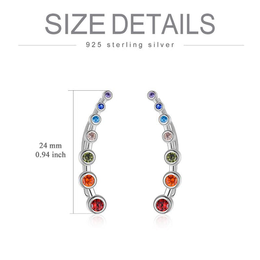 Silver Chakra Earrings for Women
