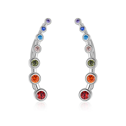Silver Chakra Earrings for Women