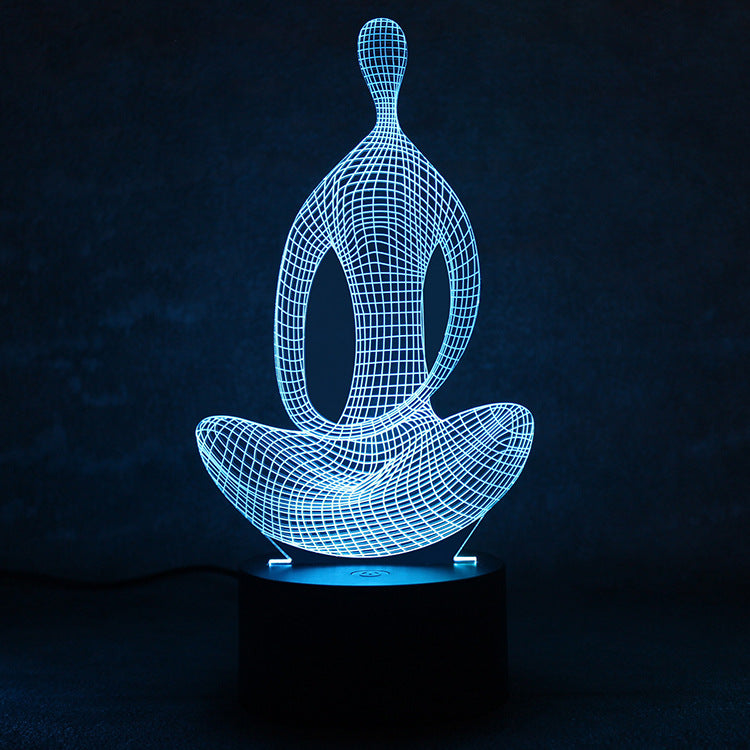 3D  Yoga LED Meditation Lamp