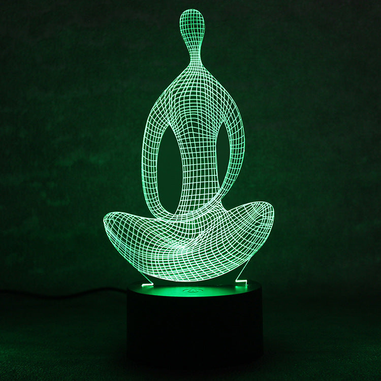 3D  Yoga LED Meditation Lamp