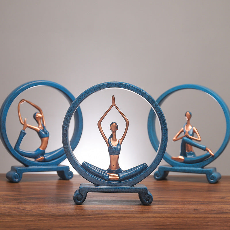 Yoga Girl Crafts Figure Ornaments