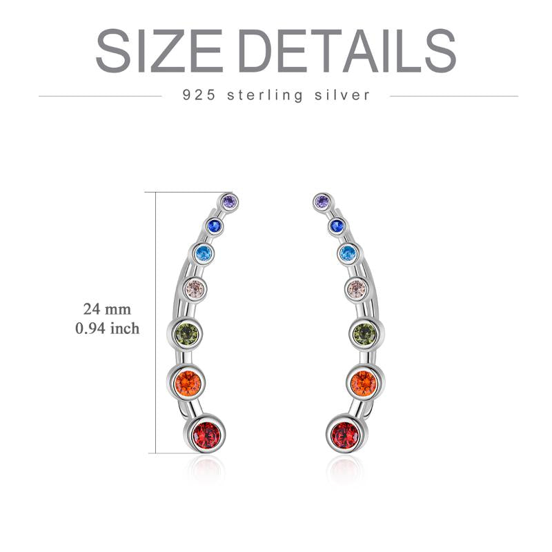 Silver Chakra Earrings for Women