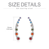 Silver Chakra Earrings for Women