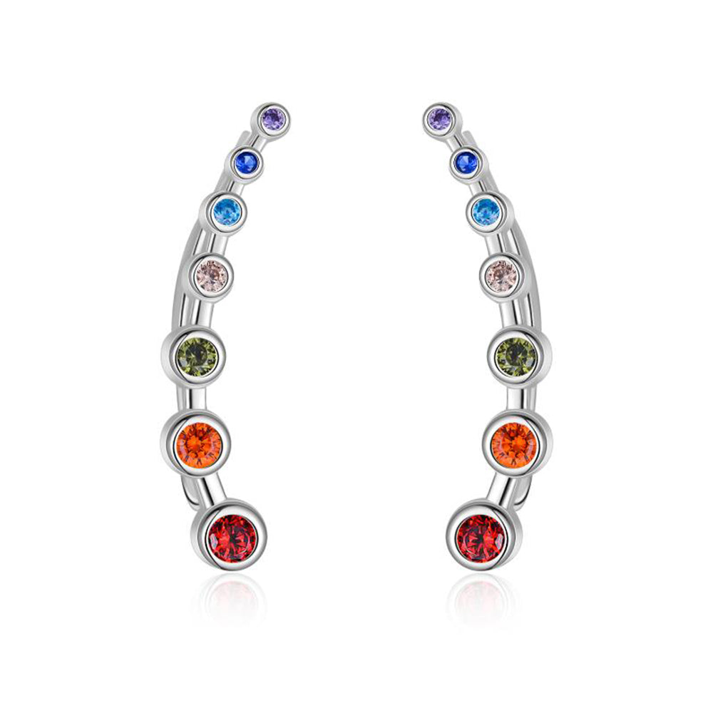 Silver Chakra Earrings for Women