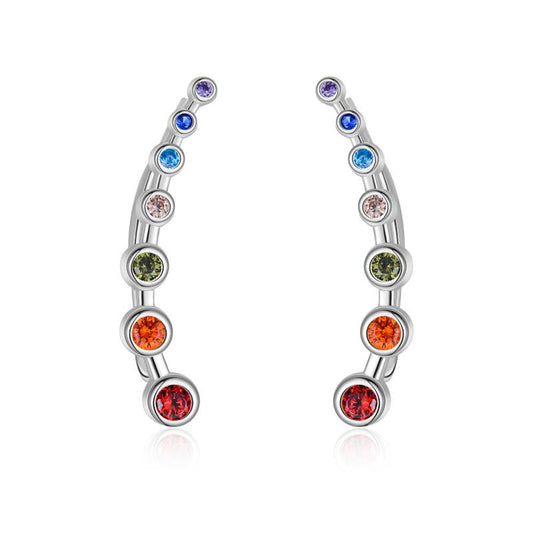 Silver Chakra Earrings for Women