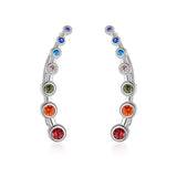 Silver Chakra Earrings for Women