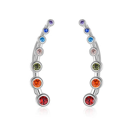 Silver Chakra Earrings for Women