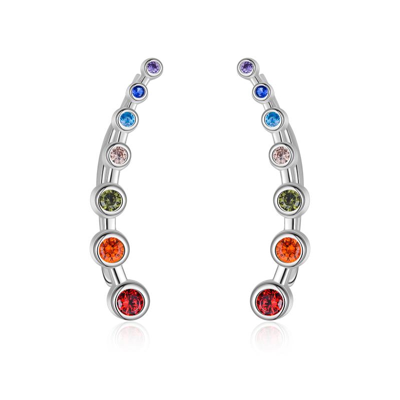 Silver Chakra Earrings for Women