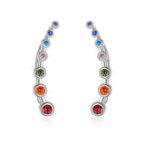 Silver Chakra Earrings for Women