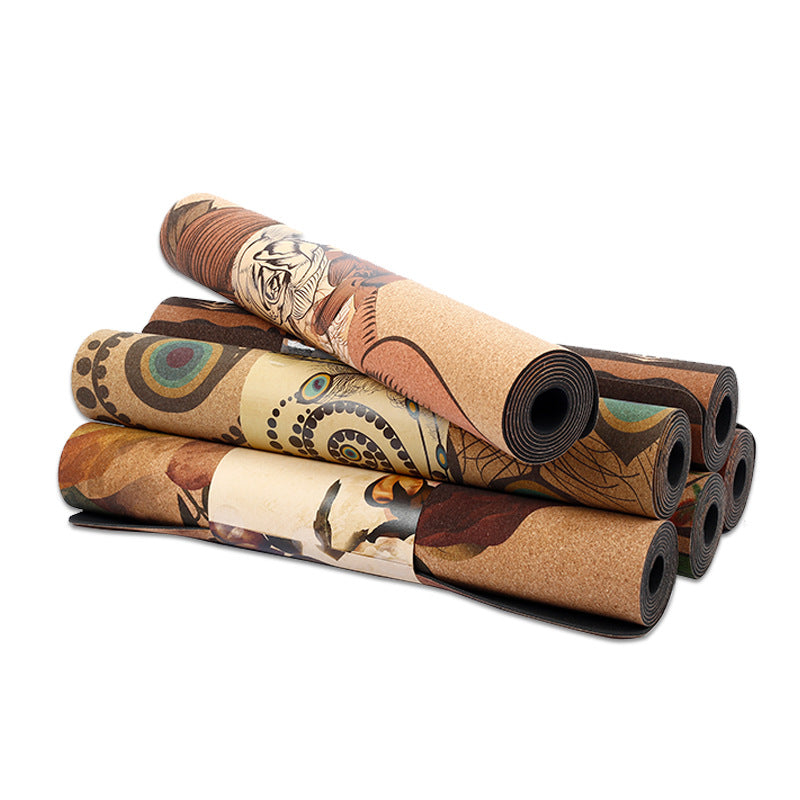 Natural Cork Printed Yoga Mat