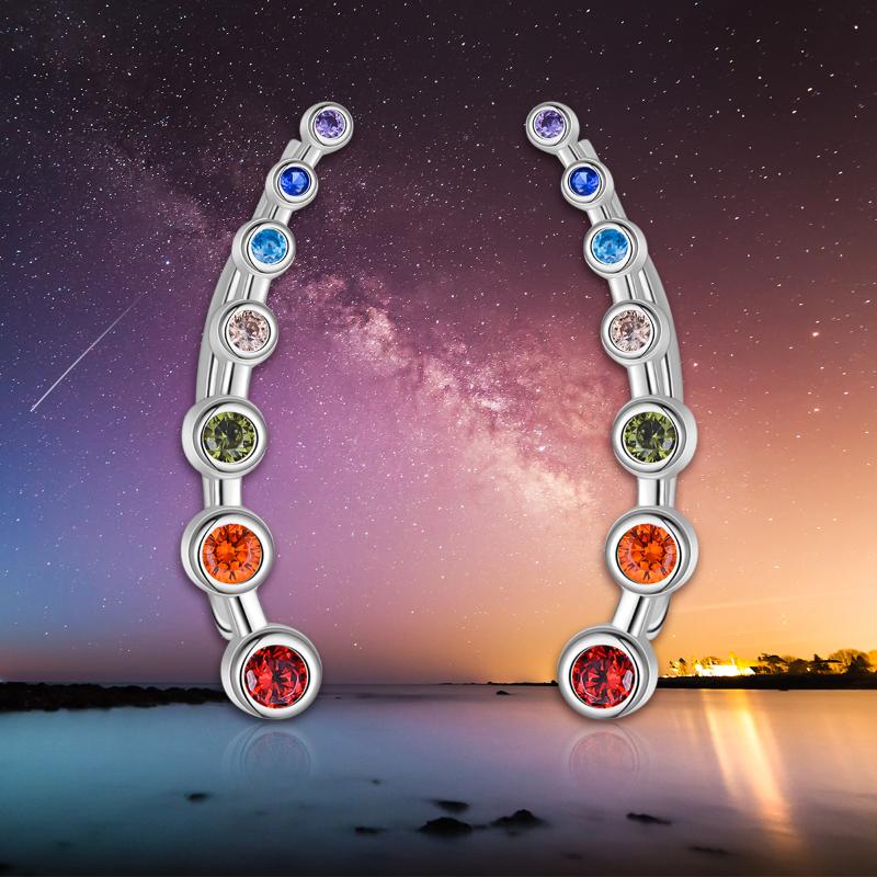 Silver Chakra Earrings for Women